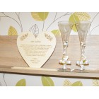 Poděkování pro rodiče ve tvaru srdce 22,5x20,5cm