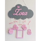 Údaje o narození na obláčku se jménem 35cm