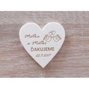 Svadobné magnetky B holubice 5,5x5,5cm