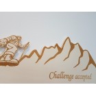 Dřevěný držák na medaile s komplikovaným designem a laserováním 55 cm atletika