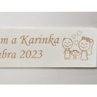 Dřevěná svatební SPZ rodina