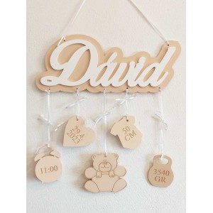 Jméno s údaji na tabulce s obrysem 2