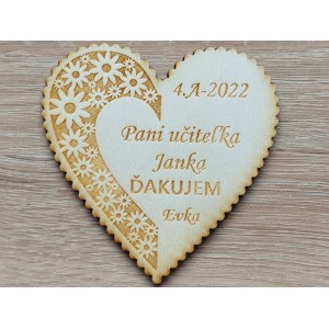 Dárek pro paní učitelku magnetka 9 cm DĚKUJI 2