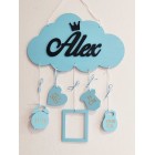 Jméno na mráčku Adamko s údaji o narození 35 cm