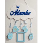 Jméno na mráčku Adamko s údaji o narození 35 cm