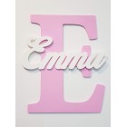 Dřevěné písmeno se jménem cca 30cm - M - Matias