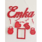 5 náhrdelníků s názvem barva červená