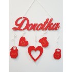 5 náhrdelníků s názvem barva červená