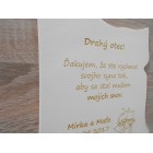Dřevěný poděkovací list otci 24,5x25cm