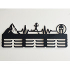 Dřevěný věšák na medaile chlap malovaný 55 cm SPARTAN HOR VÝBĚH