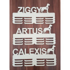 Věšák na medaile se jménem pro psa 45cm Border teriér