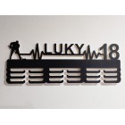 Dřevěný věšák na medaile malovaný 55cm HOKEJ