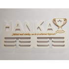 Dřevěný držák na medaile s laserováním 45cm vítězný POHÁR