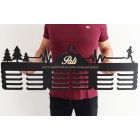 80cm dřevěný věšák na medaile + malování + jméno