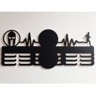 Dřevěný věšák na medaile malovaný 55 cm na 2 TRIFEKTY pod sebou