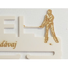 Dřevěný držák na medaile s laserováním 45cm golf