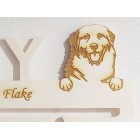 Dřevěný držák na medaile s laserováním 45 cm pes Pyrenejský horský pes