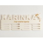 Dřevěný držák na medaile s laserováním 45cm tanec - tanec