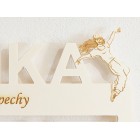 Dřevěný držák na medaile s laserováním 45cm tanec - tanec