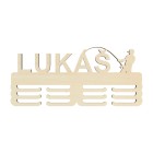 Držák na medaile s názvem rybář 45cm