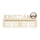 Dřevěný držák na medaile s laserovým textem 45cm armwrestling