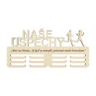Dřevěný držák na medaile "Naše úspěchy" 45cm atletika