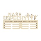 Dřevěný držák na medaile "Naše úspěchy" 45cm rodina