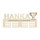 Dřevěný držák na medaile s laserováním 45cm vítězný POHÁR