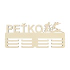 Držák na medaile s názvem triatlon 45cm