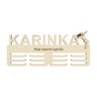 Dřevěný držák na medaile s laserováním 45cm tanec - tanec