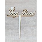 Dřevěný kolík Ing. s šířkou 15 cm