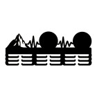 Dřevěný věšák na medaile malovaný 55 cm na 2 TRIFECTY + hory