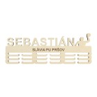 Dřevěný držák na medaile vodní pólo s laserováním 55cm