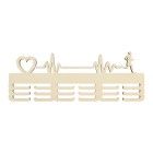 Dřevěný věšák na medaile pulz tep srdce 55cm