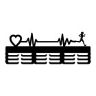 Dřevěný věšák na medaile malovaný 55 cm SRDCE PULZ BEH