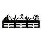 Dřevěný závěs na medaile žena malovaný 55cm SPARTAN HORY BĚH