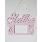 Dětský fotorámeček se jménem barva světle růžová