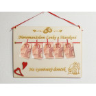 Dřevěná tabulka 30x22cm se vysněným domečkem