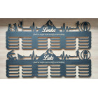 80cm dřevěný věšák na medaile + malování + jméno + sport