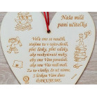 Dárek pro paní učitelku díky od žáků 25 cm