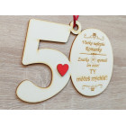 Narozeninová medaile ve tvaru čísla 50