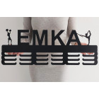 65cm dřevěný věšák na medaile malovaný - mažoretky