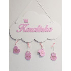 Jméno na obláčku s údaji o narození 50 cm