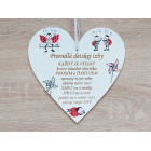 Srdíčko 17 cm - Pravidla dětského pokoje lenivce