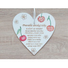 Pravidla dětského pokoje 17 cm třešně