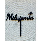 Miluji Tě dřevěný přibitý černý 20 cm