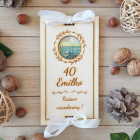 Narozeninový dřevěný obal na peníze 20x10cm