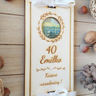 Narozeninový dřevěný obal na peníze 20x10cm