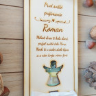 Dřevěný obal na peníze První svaté přijímání 20x10cm