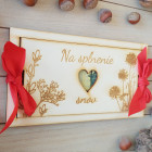 Dřevěný obal na peníze k splnění snů 20x10cm